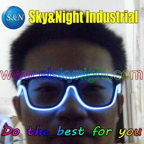 Cheapest price with High quality 100PC/Lot- New ray el glasses luminous gift/Sunglasses for parties white lighting