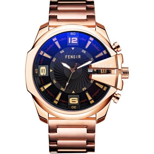 SAS Shield Anchor Shark Mens Gold Watch