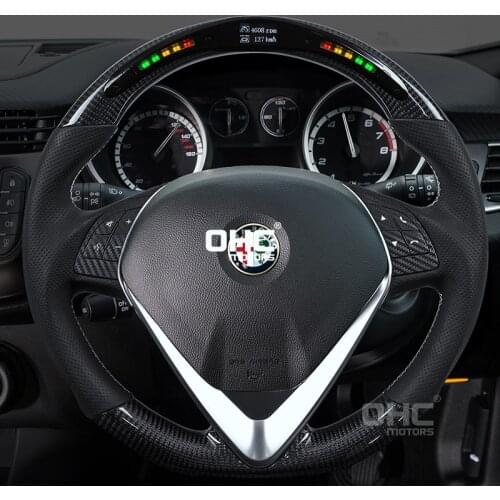 Carbon Fiber LED Steering Wheel compatible for Alfa Romeo Guilia