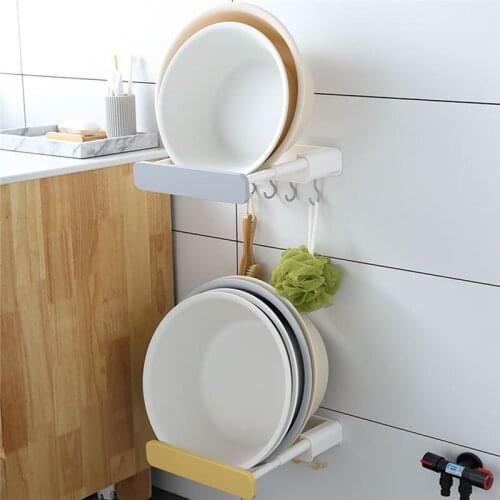 Bathroom Telescopic Hanger Storage Rack Organization Hidden Kitchen Goods Retractable Washbasin Shelf