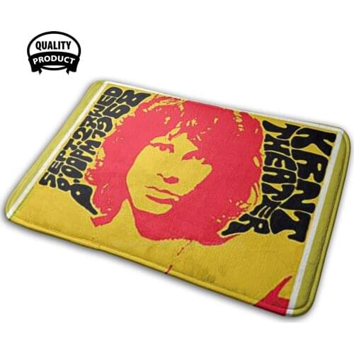 Band Tshirt Comfortable Door Mat Rug Carpet Cushion Music Funny Jim Morrison Doors Retro 60S 70S Boys Car Door Guy Cool Eatjin
