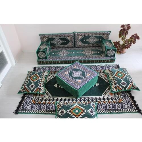 Outdoor floor seating, Arab seat Oriental patterns, Ottoman table, Hookah sofa, Carpet, Sofa, oriental pattern, Ottoman mas