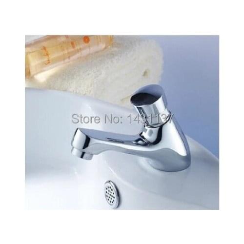 High quality Chrome Finish brass single Cold metered faucets bathroom sink faucet