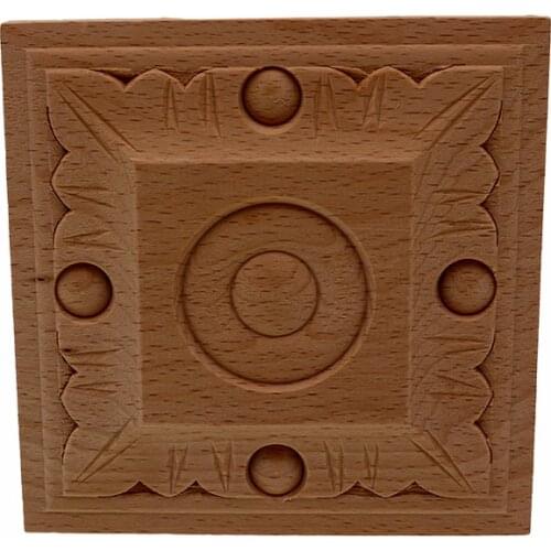 VZLX Vintage Floral Carved Wood Corner Applique Wall Door Furniture Decorative Figurines For Home Decor Decoration Accessories