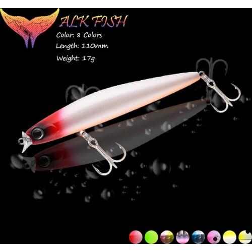 WALK FISH 110mm/17g Floating Minnow Fishing Lure Wobblers Artificial Bait Hard Fishing Baits 3D Eyes Baits Bighead Fishing Tools