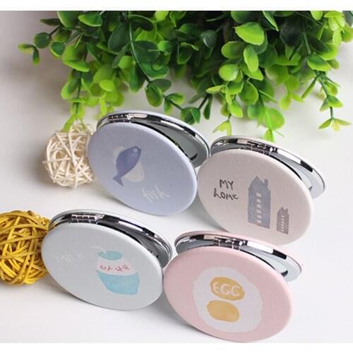 1pcs Makeup Mirror 4 Colors Makeup Cosmetic Hand Folding Compact Portable Pocket Mirror Espelho De Maquiagem Cosmetics Mirrors