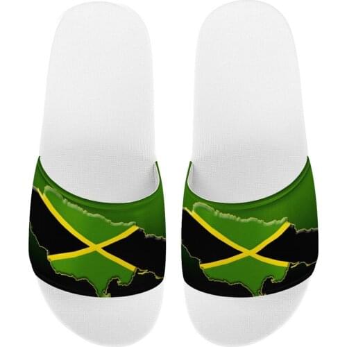 WHEREISART 2020 Brand Designer Jamaica Flag Print Casual Women Slippers Summer Flip Flops Ladies Home Sandals Flats Pride Shoes