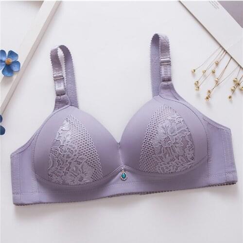 Plus Size Women Wire Free Bra Lace Sexy Bra Woman Push Up Adjustable Brassiere Femme Seamless Underwear Lady Comfortable Bras