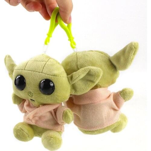1pc 11cm Star Wars Baby Yoda Plush Peluche Toys Master Yoda Soft Stuffed Cartoon Animal Dolls Keychain Pendants Gift for Kids