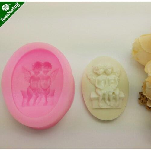 1PC 44x36x14mm Little angel Handmade Resin Mold,silicone Silicone mould