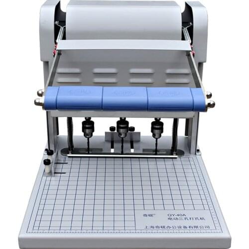 220V electric three-hole punching machine file binding machine 3MM drill Wire Binding Machine Paper Punch Machine QY-40A