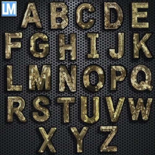 Sequins 26 letters patch patch clothes cloth patch patch pants T-shirt decoration patch