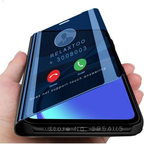 Fundas on redmi9c cover redmi-9c case smart mirror flip cases for xaiomi xiomi xaomi xiami xiaomi mi redmi 9c 9 c c9 stand coque