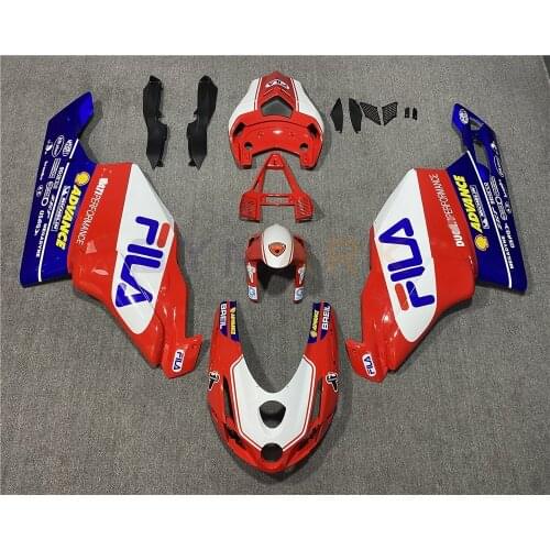 For Ducati 749,999 749S 999S 2003 2004 Motorcycle ABS Plastic Full Car Protective Fairing Kit Custom Body Red, Blue And White