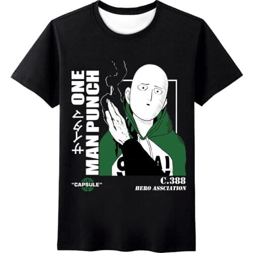 High-Q Anime Cos ONE PUNCH-MAN T-Shirt Casual Cartoon Saitama Cosplay Breathable 3D T-Shirt Tee T Shirt Top
