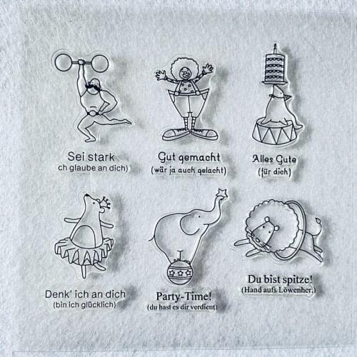 German Clear Stamp Transparent Silicone Stamp Seal Sheet For Scrapbooking Photo Album Decoration candle bottle Clear Sta