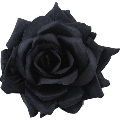 Korean Fashion Fabric Big Rose Flower Brooch Cloth Art Lapel Pins Dress Suit Corsage Luxulry Wedding Women Jewelry Accessories