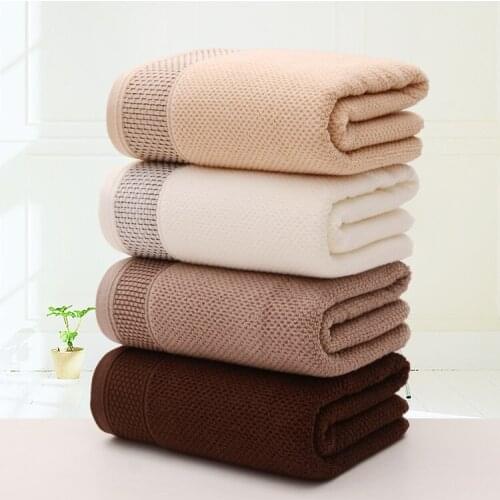 LYN&GY Brown White Soft Absorbent 100% Cotton Solid Honeycomb Bath Towels Beach Towel For Adults toalha de banho serviette de
