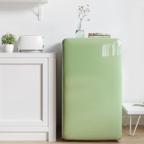 Minij 121l Cosmetics Retro Domestic Color Single Door Office Apartment Freeze Storage Internet Celebrity White Refrigerator