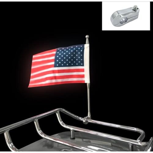 Universal Round Bracket National Flag Set Suitable for Honda Gold Wing 1500 1800 BMW Harley Glide Yamaha Indian