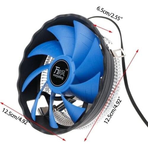 12cm Blade Aluminium PC CPU Cooler Cooling Fan For Intel 775/1155 AMD 754/AM2