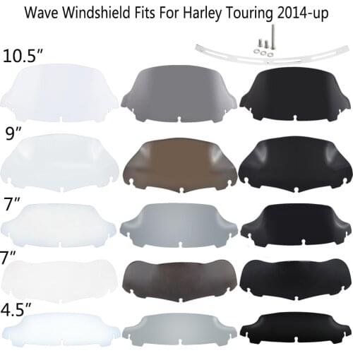 Motorcycle 4.5"-10.5"Windshield for Harley Touring Street Electra Glide Ultra Limited FLHX 14-2020 Upper Fairing Wind Deflector