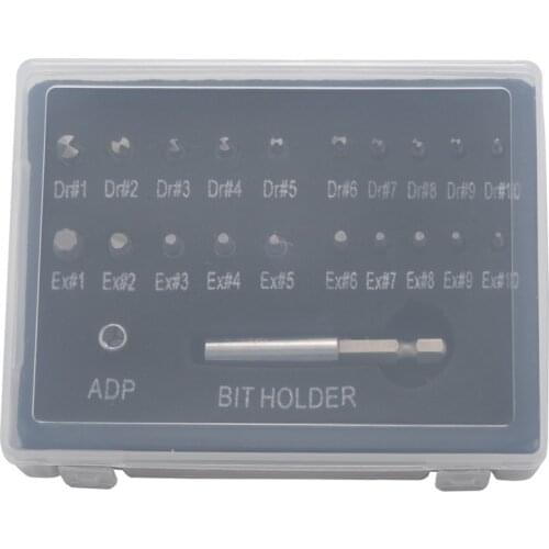 22 Pcs Damaged Screw Extractor Set Remove Broken Bolt Screw Remover with Magnetic Holder Socket Adapter