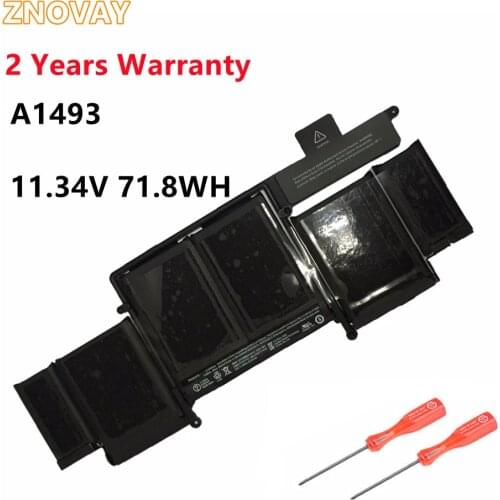 ZNOVAY A1493 11.34V 71.8WH New Laptop Battery FOR Apple Macbook Pro Retina13-INCH A1502 (2013 2014 Year)