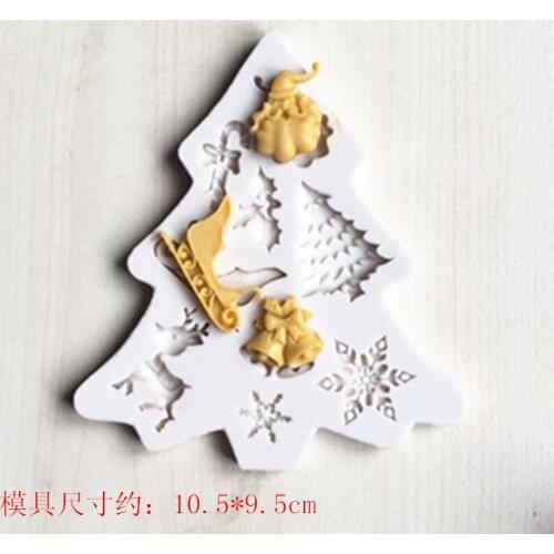 Wholesale/retail,free shipping, Christmas Collection silicone chocolate mould Aroma gypsum mold baking tool