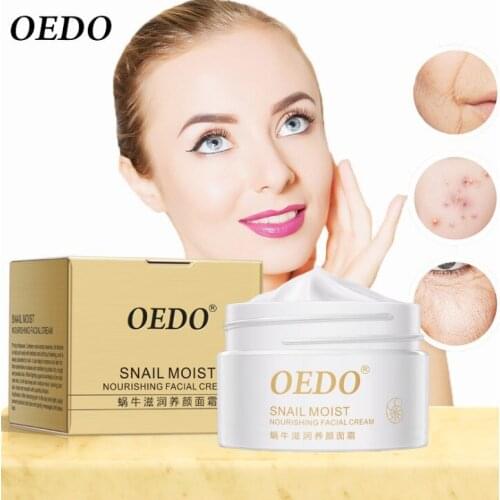 OEDO Snail Hyaluronic Acid Face Cream Serum Anti Aging Wrinkle Remover Facial Creams For Skin Whitening Moisturizer Day Cream