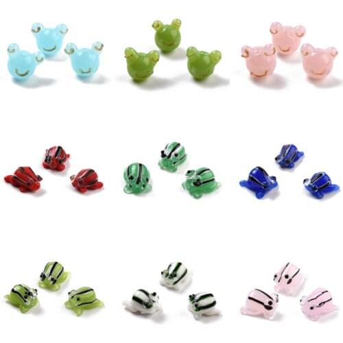 10pcs Handmade Lampwork Glass Pendants Small Cute Bird Penguin Charms for Necklace Bracelet DIY Jewelry Making Decor Accessories