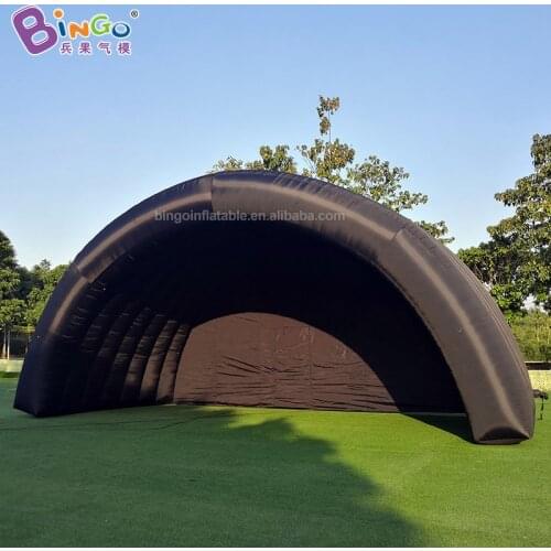 Personalized 10X5X5 meters inflatable black stage tent / large inflatable tent / inflatable stage cover toy tent