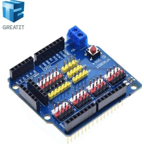 GREATZT V5 Sensor Shield Expansion Board Shield For Arduino UNO R3 V5.0 Electronic Module Sensor Shield V5 expansion board