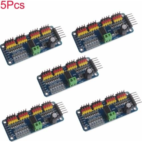 5Pcs 16 Channel Robot Servo Control Board 12-bit PWM I2C Servo Driver for Arduino R3 FZ1231C