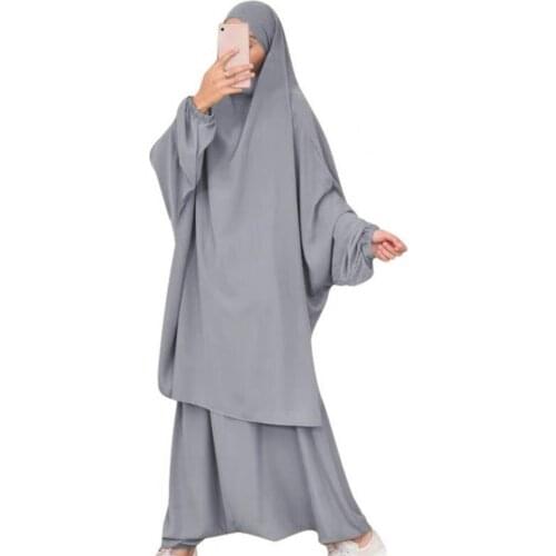 Long Sleeve Dress Pants Set Solid Color Two Piece Side Split Midi Dress Wide Leg Pants Ladies Clothing