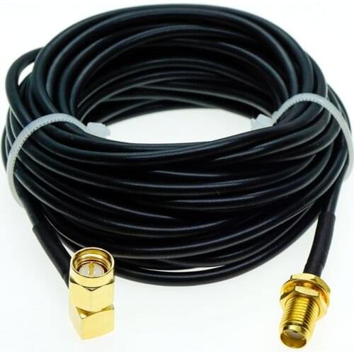 RG174 SMA Male Right Angle RA to SMA Female bulkhead Coax RF Extension Cable Jumper Pigtail