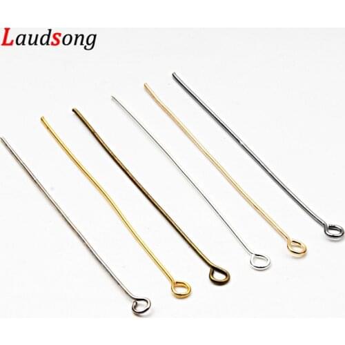 200pcs 20-50mm Head Pins Eye Pin Jewelry Findings For Charm Jewelry Making Handmade Earrings Diy Accessories