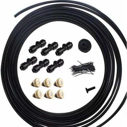 6-18m Outdoor Misting Cooling System Garden Irrigation Water Mister Nozzles Set Portable Useful PE Water Mist Nozzle Set
