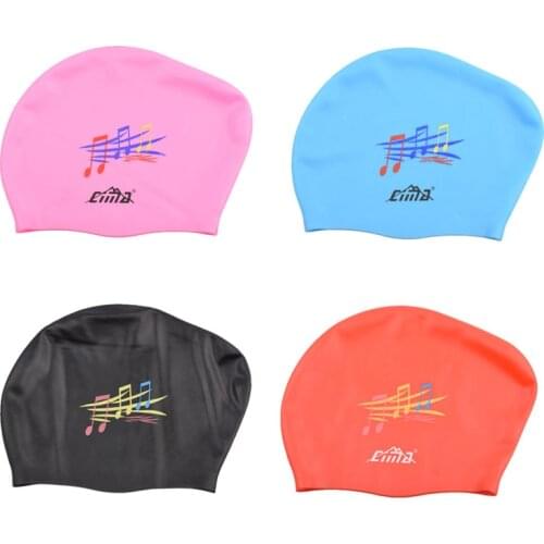 Waterproof Adults Swimming Caps Women Long Hair Swim Cap Diving Hats Extra Large Size Music Natacion Silicone Big Swimming Hat