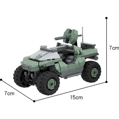 MOC Military Combat Vehicle 32633 Halo Warthog War Weapon MOC-28267 U.S.S 1 Halo 2 DIY Blocks Toys for Children Birthday Gift