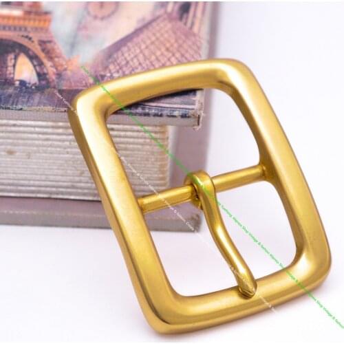 Western Cowboy Heavy Duty Solid Brass Leathercraft Buckle Long Wide Rectangle Center Bar Belt Buckle Replacement Fit 40mm Strap