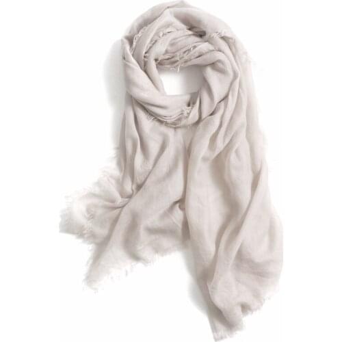 SCARFIGO 2020 Women Solid Wool Scarf Lady Spring Summer thin warm soft superfine female shawls wraps pink long scar