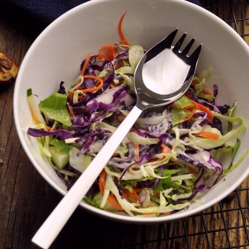 1pc Stainless Steel Spoon Fork For noodles/salad Vegetable Spoon Serving Spoon Colander Spoon