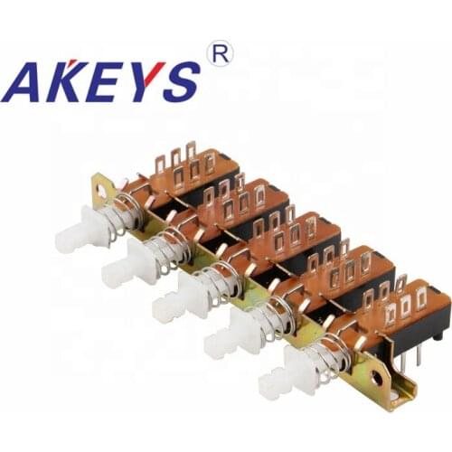 1 PC PBS-22H18-15-5 6PINS KAN5H 5- wire Straight key switch
