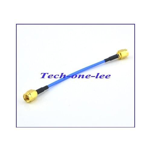 10 piece/lot SMA Extension Jumper Cord SMA Plug to SMA male Coaxial Connector Adapter Blue RG316 Pigtail Cable Free Shipping