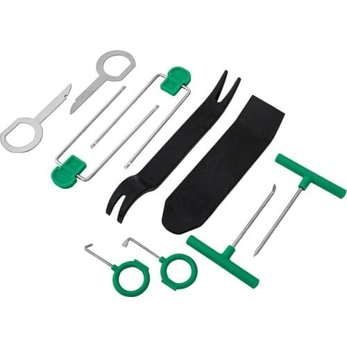 10 Pcs Portable Car Radio Panel Door Clip Disassembly Tool Auto Panel Trim Dash Audio Removal Installer Pry Kit Repair Hand Tool