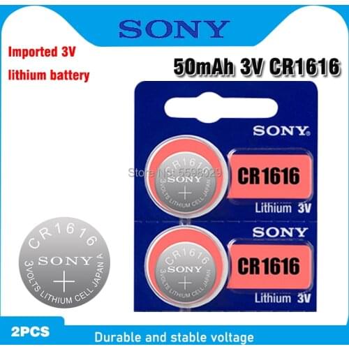 2pcs Sony 100% Original CR1616 Button Cell Battery For Watch Car Remote Key cr 1616 ECR1616 GPCR1616 3v Lithium Battery