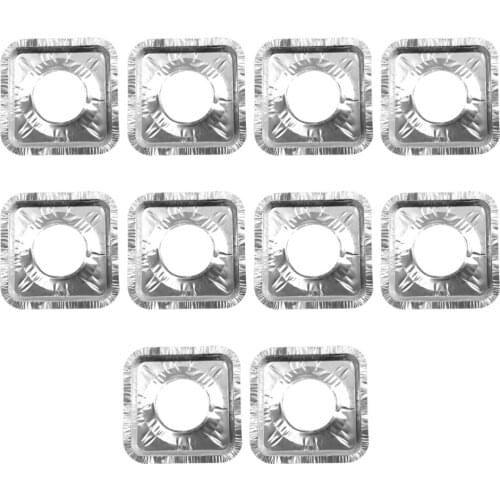 20pcs/2 Sets Gas Stove Aluminum Foil Cleaning Pad Heat-resistant Greaseproof Paper Stove Burner Protective Cover Kitchen Accesso