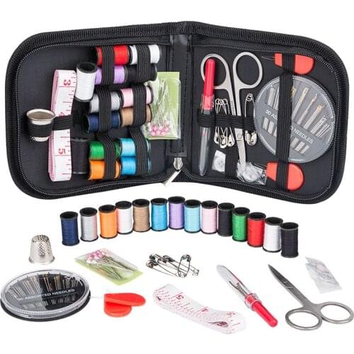 70Pcs Portable Travel Sewing Kit Needle Threader Sewing Box Knitting Quilting Stitching Embroidery Craft Sewing Tools Sewing Set