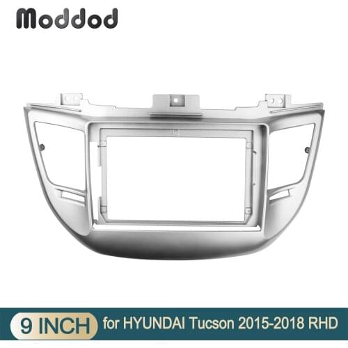 Car Radio 9 INCH Screen Fascia for HYUNDAI TUCSON 2015 RHD Double Din Frame Dashboard Installation Refitting Trim kit GPS Panel